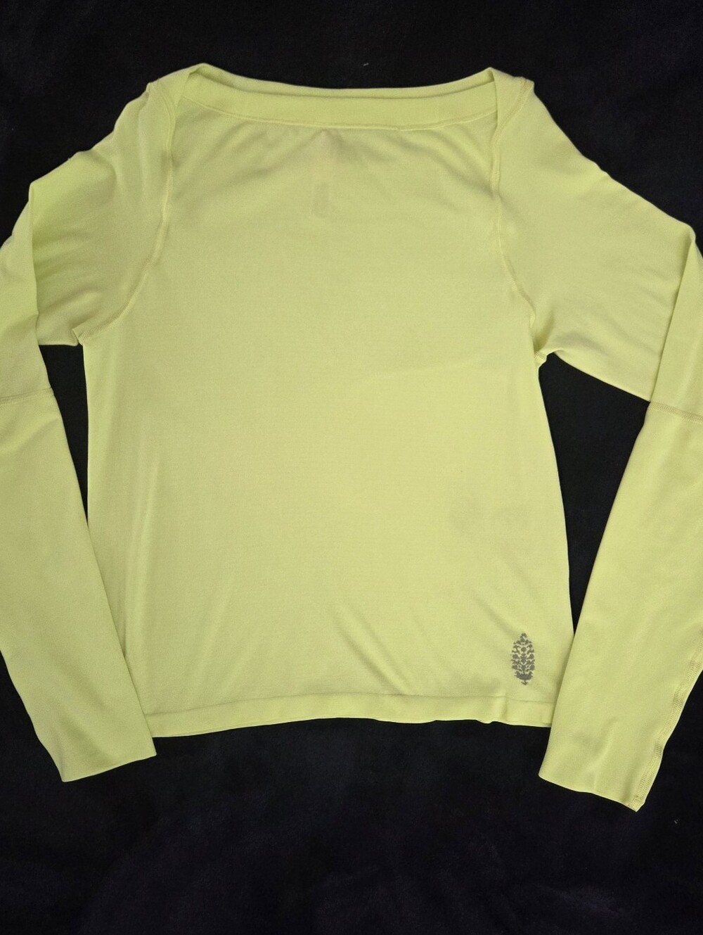 FP MOVEMENT Long-Sleeve Athletic Top - Neon Yellow, Size XS